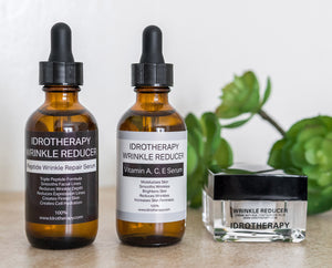 Wrinkle Reducer Skin Care Bundle of two serums and one Cream
